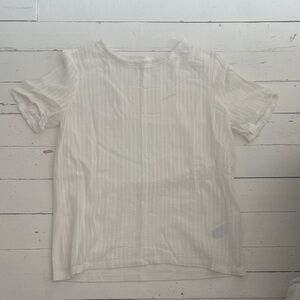 YaYa Aflalo White Striped Top